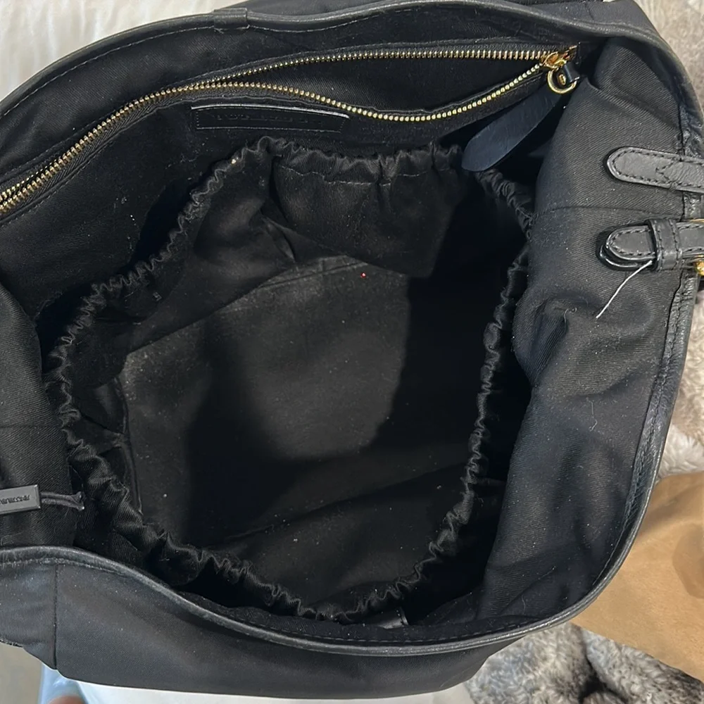 Burberry Black Quilted Nylon Baby Bag with Gold Hardware